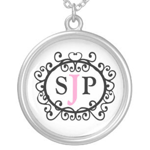 Monogram Sterling Silver Necklace