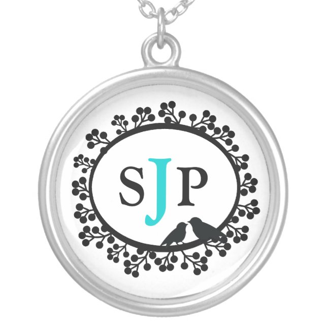 Monogram Sterling Silver Necklace (Front)