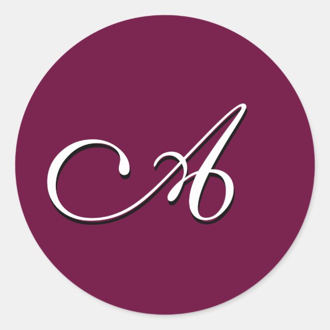 Monogram Sticker "A"  Customizable (Front)