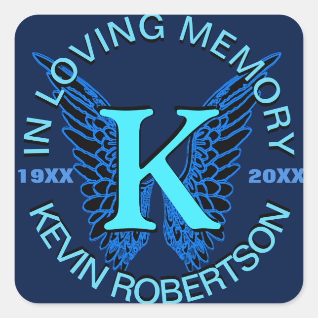 Monogram Sticker Blue (Front)