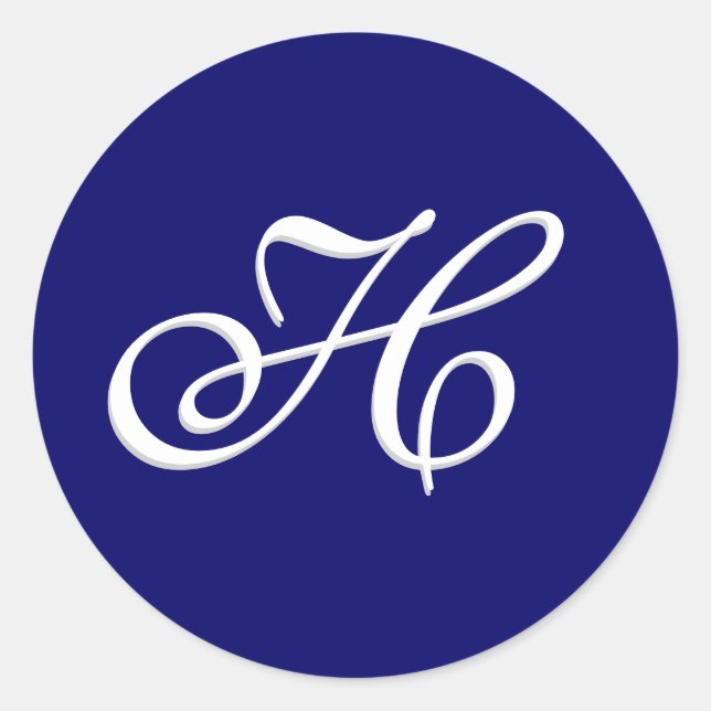 Monogram Sticker "H"  Customizable (Front)