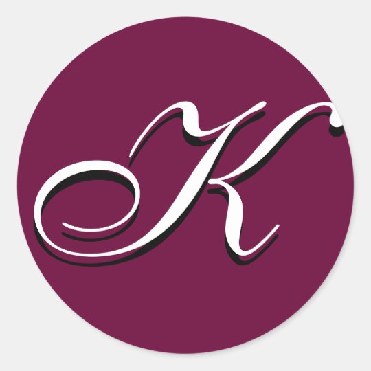 Monogram Sticker - "K" Customizable