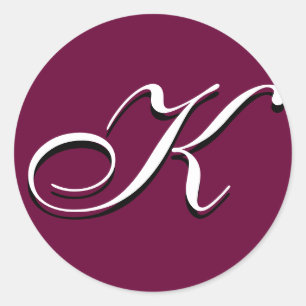 Monogram Sticker - "K" Customizable