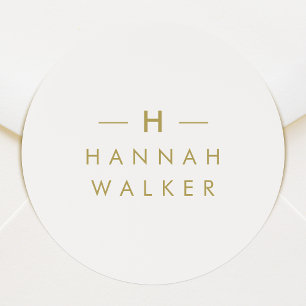 Monogram Sticker Roll   Gift Envelope Seal Labels