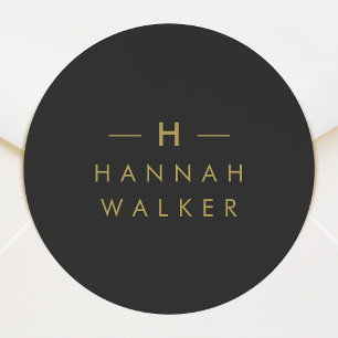 Monogram Sticker Roll Gift Envelope Seal Labels