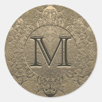 Monogram Sticker | Vintage Gold