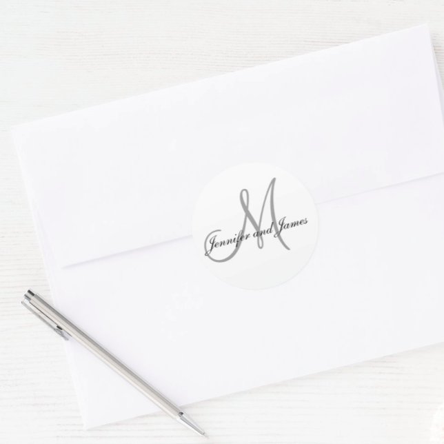 Monogram Stickers for Weddings Initial Names (Creator Uploaded)