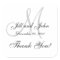 Monogram Stickers Square for Weddings Thank You