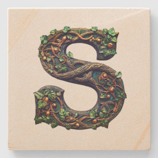Monogram stone coaster