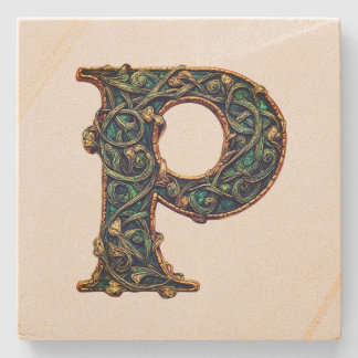 Monogram stone coaster