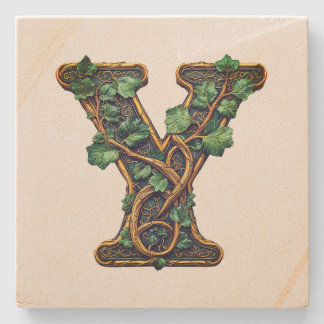 Monogram stone coaster