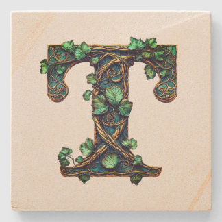 Monogram stone coaster