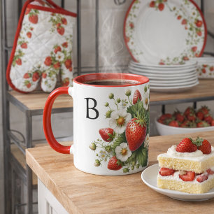 Monogram Strawberry Fruit Combo Mug
