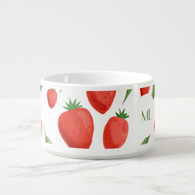 Monogram Strawberry Leaf Thermal Tumbler Bowl (Center)