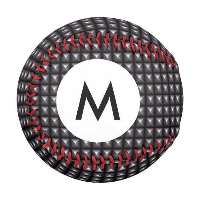 Monogram Studded Steel Texture Baseball (Front Left)