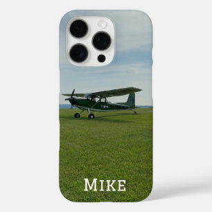 Monogram Stylish Airplane Photo, Aviation iPhone 16 Pro Case