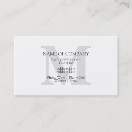 BusinessCards With Monograms  Profile Cards Business Card Template
