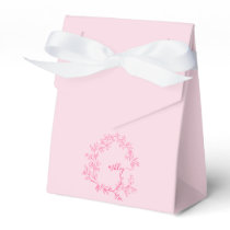 Monogram Stylish Modern Hot Pink Favor Boxes