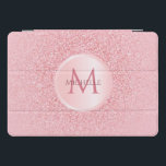 Monogram Stylish Rose Gold Glitter Template Trendy iPad Pro Cover<br><div class="desc">Monogram Stylish Rose Gold Glitter Template Trendy Girly Elegant Modern iPad Smart Cover.</div>