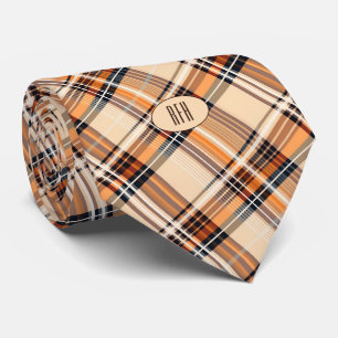 Monogram Stylish Summer Diagonal Plaid Necktie