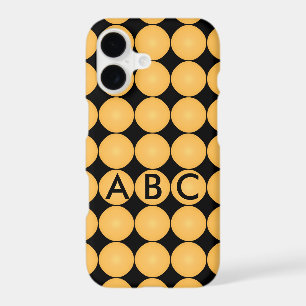 Monogram Stylish Yellow Polka Dot iPhone 17 Case