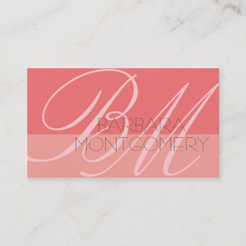 Monogram Stylist Fashion Designer Business Card