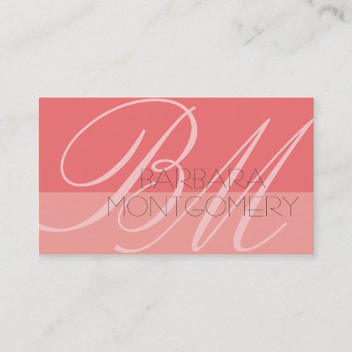 Customizable Monogram Stylist Fashion Designer Business Card