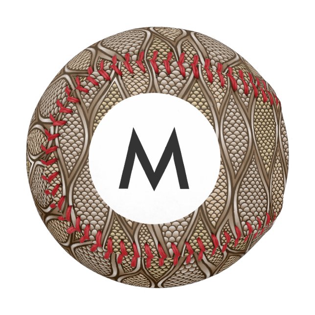 Monogram Stylized snake skin Baseball (Front Left)