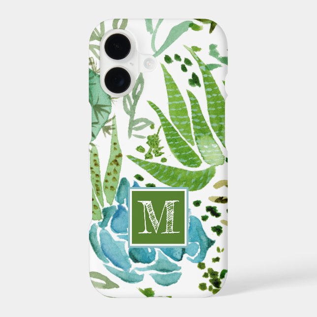 Monogram | Succulent Field I Iphone Case (Back)