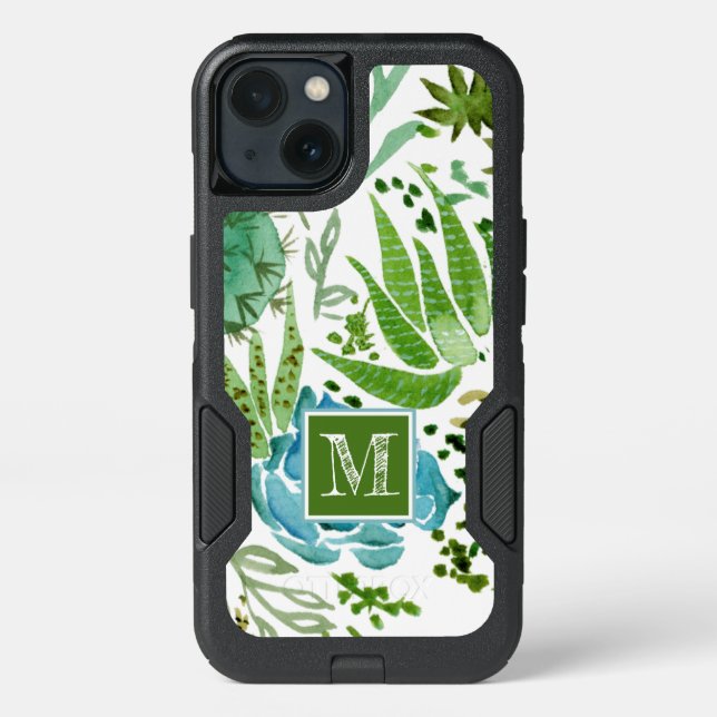 Monogram | Succulent Field I Otterbox iPhone Case (Back)
