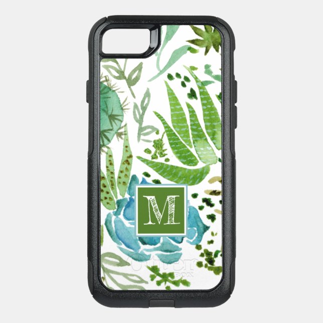 Monogram | Succulent Field I Otterbox iPhone Case (Back)