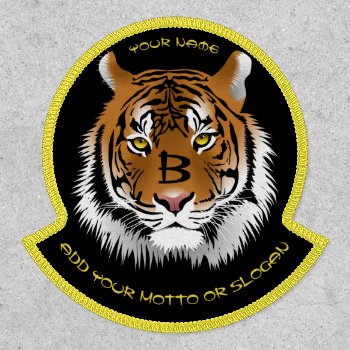 Monogram Sumatran Tiger Wildlife Animal Predator Patch by BCMonogramMe at Zazzle