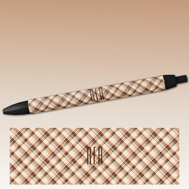 Monogram | Summer-Fall Diagonal Plaid Ink Pen (Creator Uploaded)