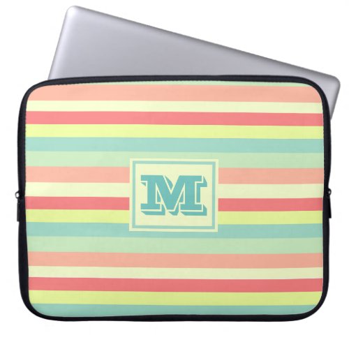 Monogram Summer Stripes Laptop Sleeve