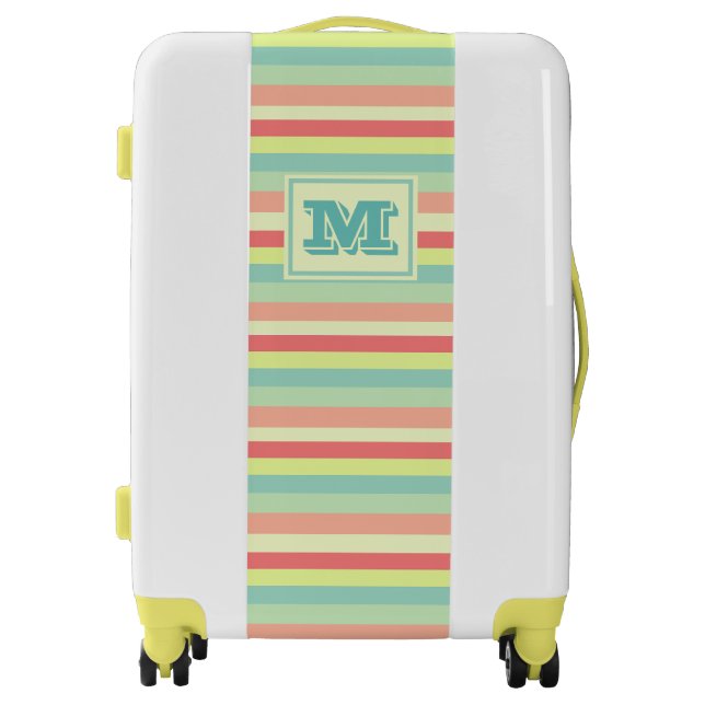 Monogram Summer Stripes Luggage (Front)