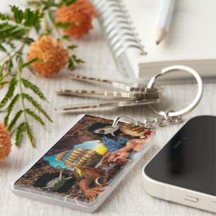Monogram Summer Travel Keychain