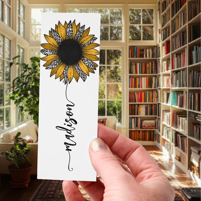 Monogram Sunflower Flower Gift  Bookmarks (Creator Uploaded)