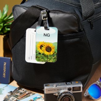 Monogram Sunflower Yellow Flower Travel