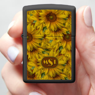 Monogram Sunflowers Zippo Lighter