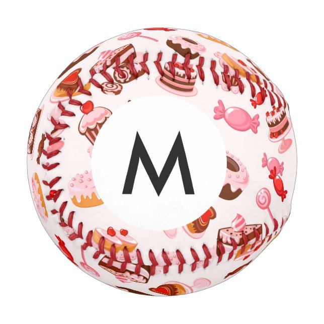 Monogram Sweet background Baseball (Front Left)