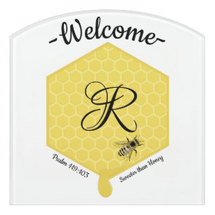 Monogram Sweeter Than Honey Sign