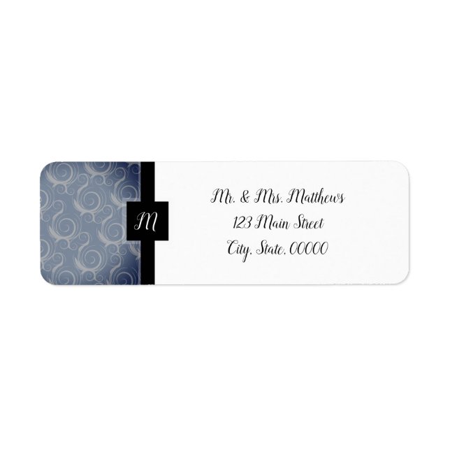 Monogram Swirls Label (Front)
