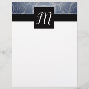 Monogram Swirls Letterhead