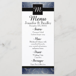 Monogram Swirls Menu