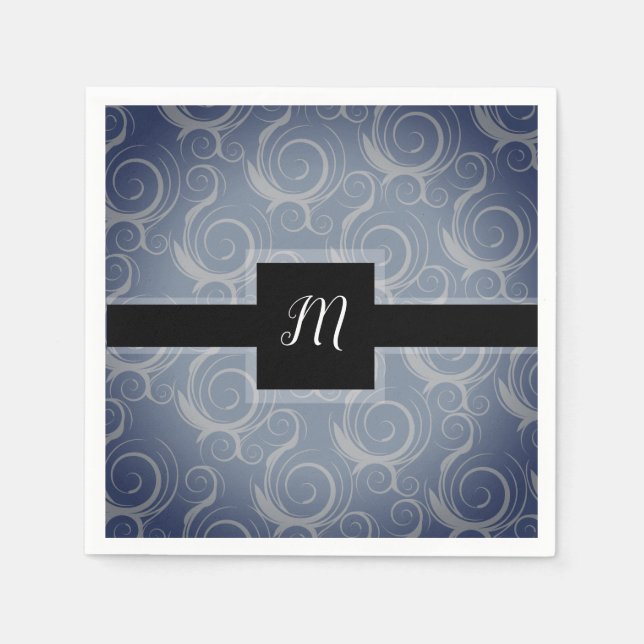 Monogram Swirls Napkins (Front)