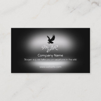 Monogram, Swooping Eagle, metallic-effect Business Card