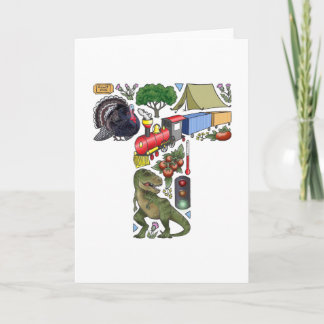 Monogram "T" note card