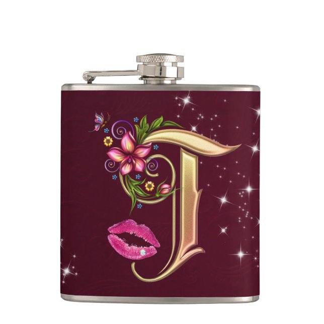 Monogram T Wrapped Flask, 6 oz. Flask (Front)