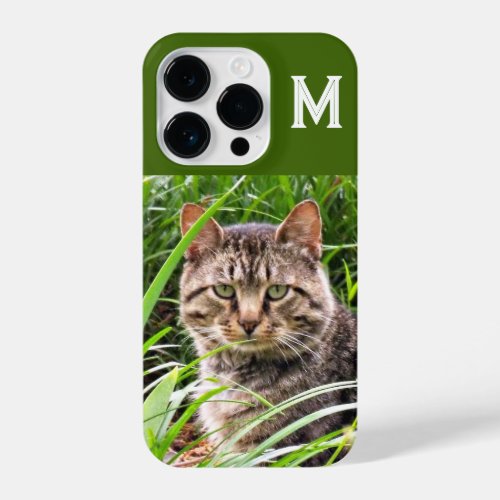 Monogram Tabby Cat Photo Phone Case