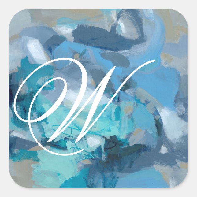 Monogram | Tangled Square Sticker (Front)